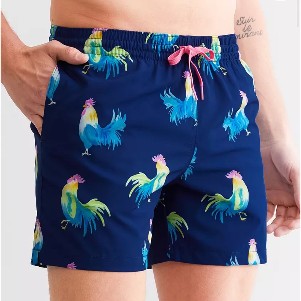 Chubbies The Fowl Play Stretch Swim Trunks Size XS 5.5” inseam
